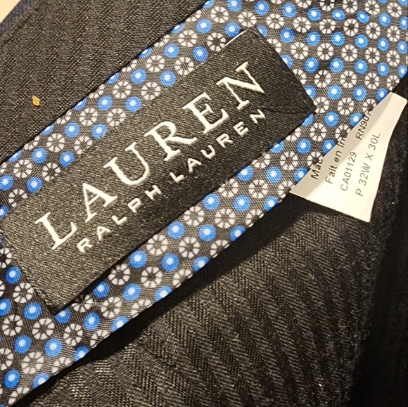 Lauren Ralph Lauren Men's Flat From Straight legs Navy blue pants size … - Picture 10 of 13